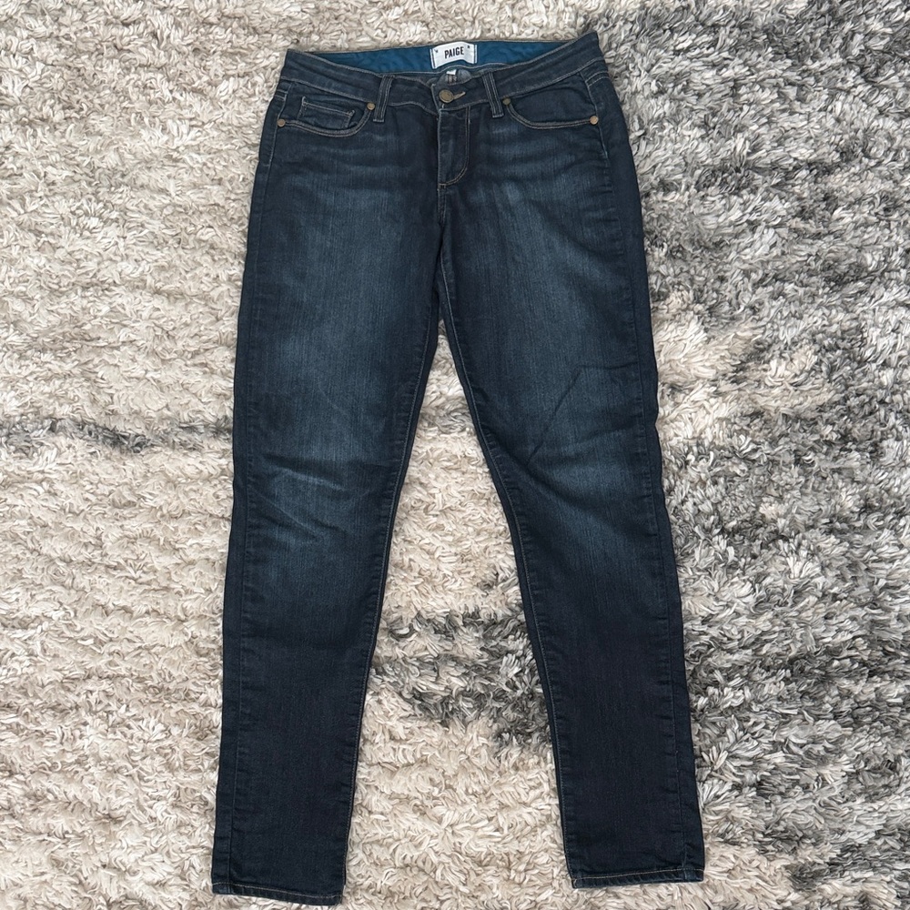 PAIGE Navy Slim Skinny Jeans for Women